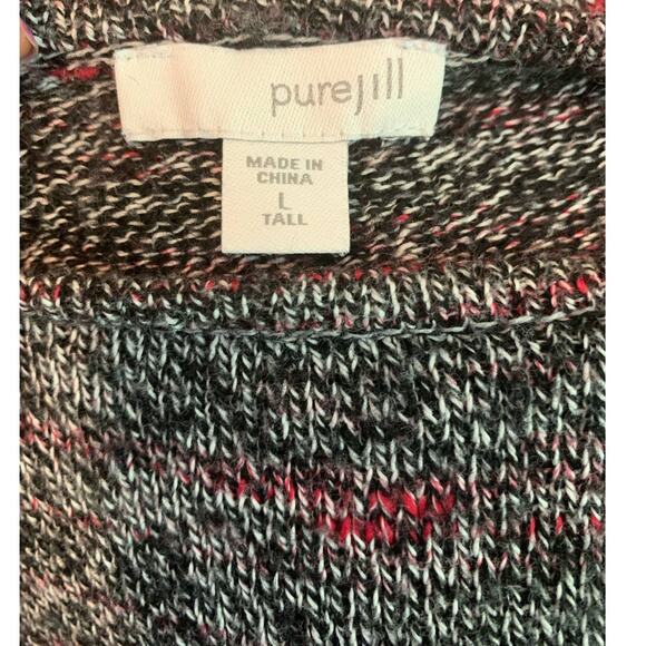 J. Jill black long sleeves asymmetrical tunic sweater size Tall Large - Picture 3 of 10